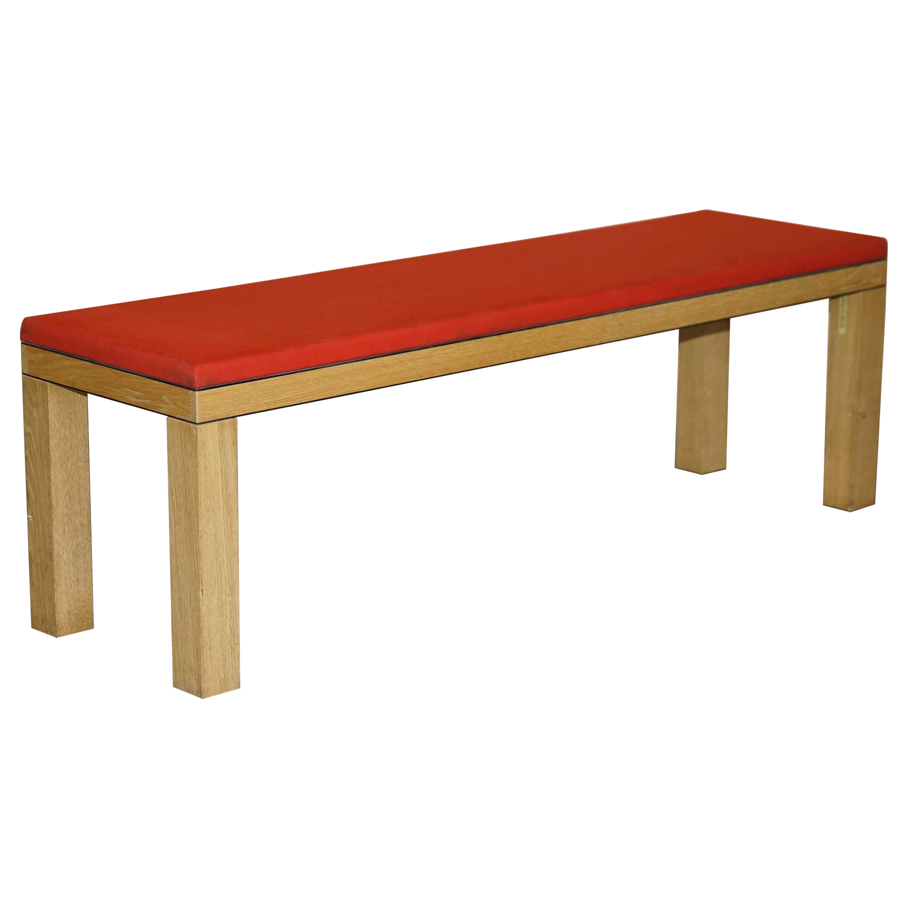 Rrp £1200 James Burleigh Rouge Grande Cuisine Table à Dîner Bancs Tailles & Couleurs en vente