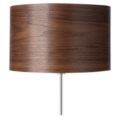 Dexter Mid-Century Modern Walnut Wood Veneer Lamp Shade
