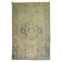 Neutral Heriz Antique Persian Room Size Rug