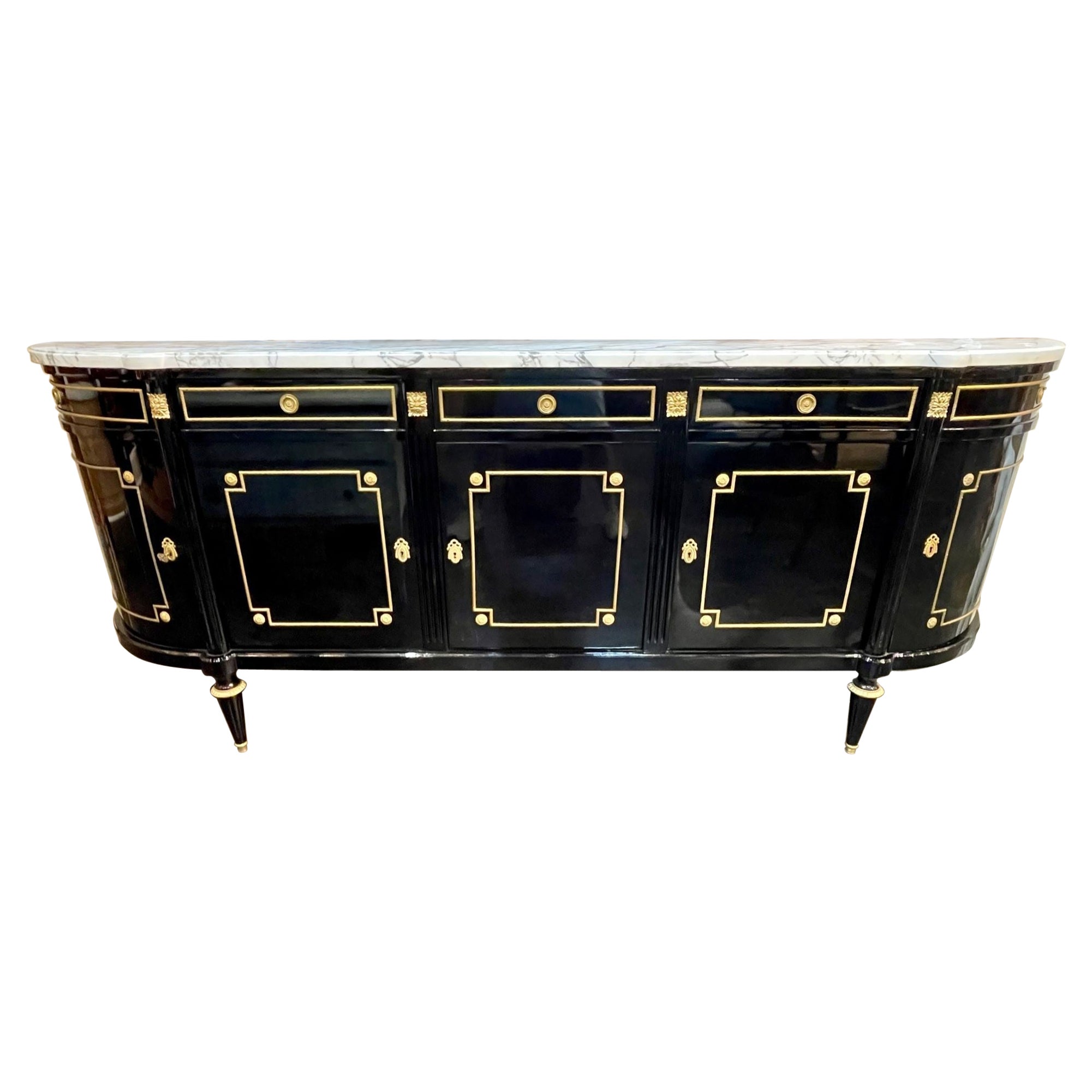 French XVI Style D-Shaped Sideboard