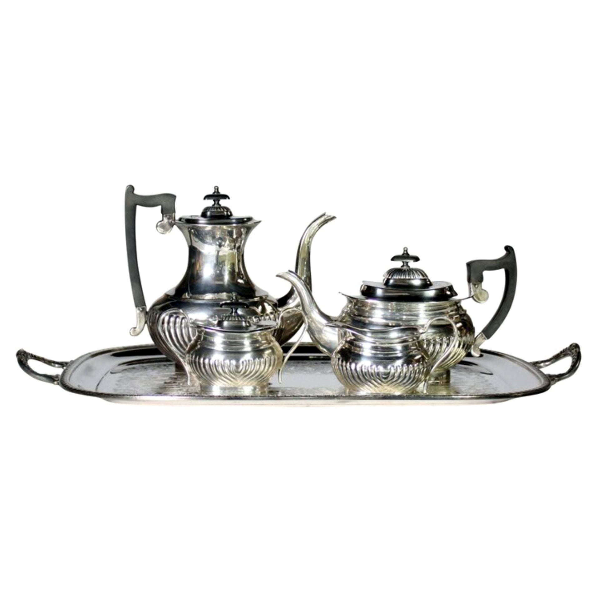 5 Piece Sheffield Ashley Coffee and Tea Service For Sale