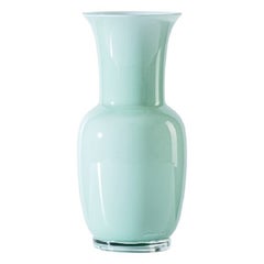 21st Century Opalino Small Glass Vase in Green Rio by Venini