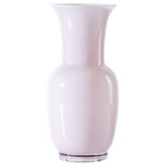 Vaso in vetro Opalino piccolo del XXI secolo in Rosa Cipria di Venini