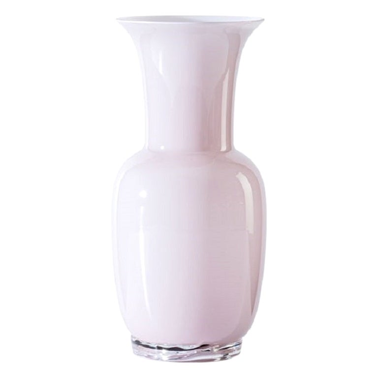 21st Century Opalino Medium Glass Vase in Rosa Cipria by Venini