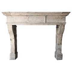 Louis XIII Style Mantle Surround of French Limestone from the 18th Century