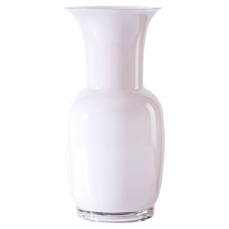 21st Century Opalino Large Glass Vase in Rosa Cipria by Venini For Sale