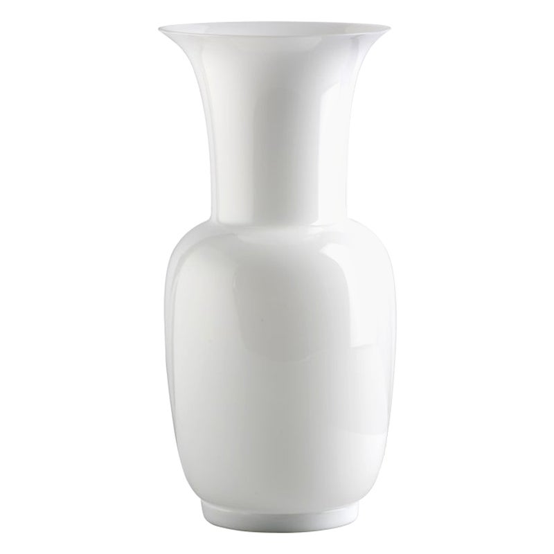 21st Century Opalino Large Glass Vase in Milk-White by Venini For Sale