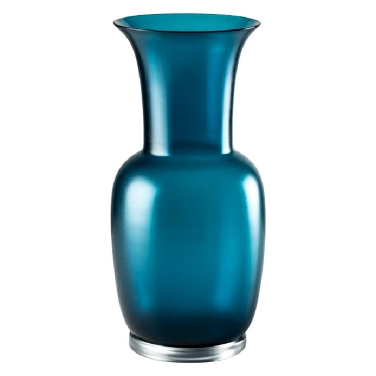 21st Century Satin Medium Glass Vase in Horizon by Venini For Sale