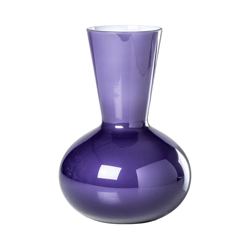 Petit vase en verre Idria du 21e siècle en indigo/blanc laiteux de Venini