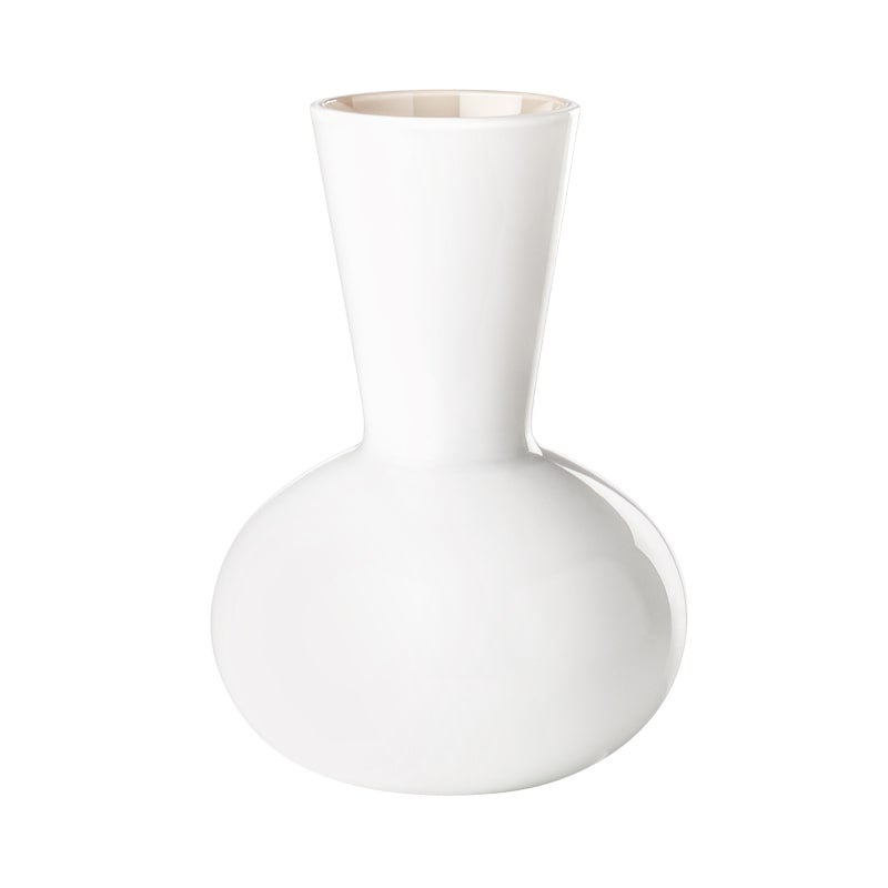21e siècle Petit vase en verre Idria gris/blanc argenté par Venini