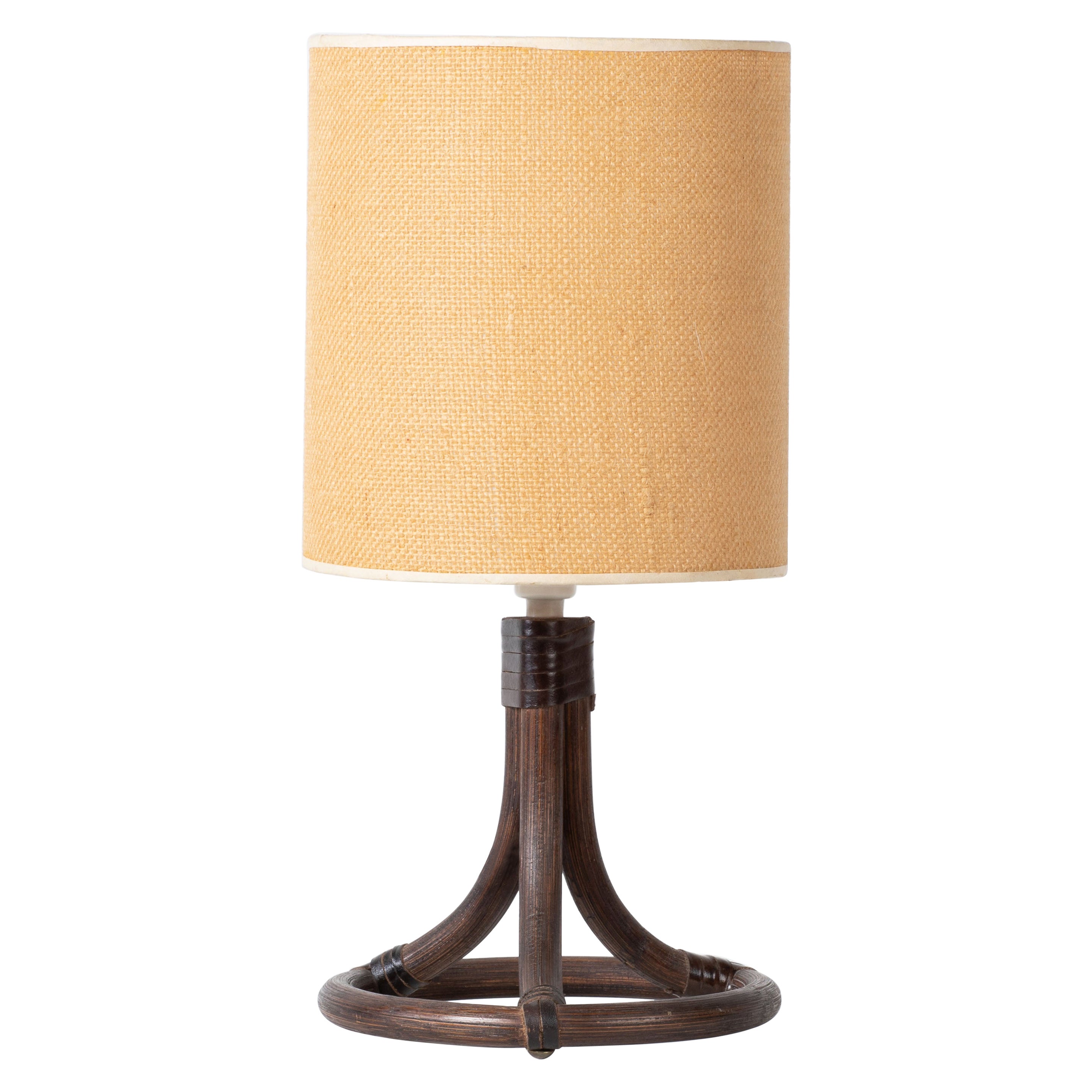 Rattan Table Lamp, France, 1960s