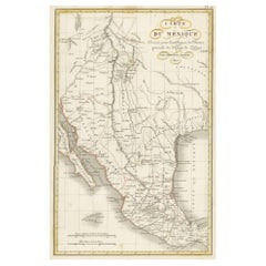 Antique Map of Texas, the Rocky Mountains, Southwest and Mexico