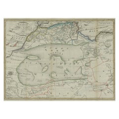Mapa antiguo del norte de África, incluido el desierto del Sáhara