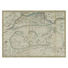 Carte ancienne d'Afrique du Nord, y compris le désert du Sahara