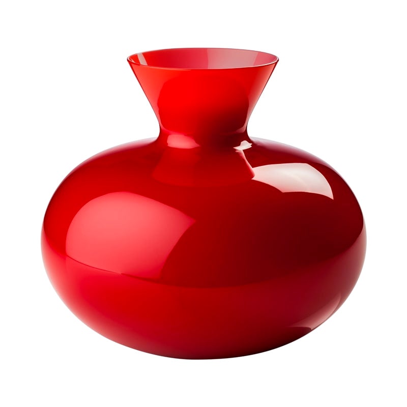 21st Century Idria Medium Glass Vase in Red by Venini