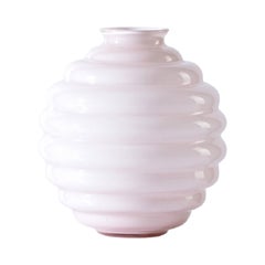 21st Century Deco Small Glass Vase in Rosa Cipria by Napoleone Martinuzzi