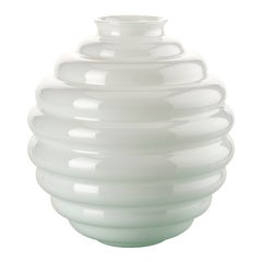 21st Century Deco Small Glass Vase in Milk-White by Napoleone Martinuzzi