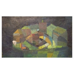 Ulla Ekman-Dahlbäck (1924-2011). Oil on canvas. Abstract composition. 1960s