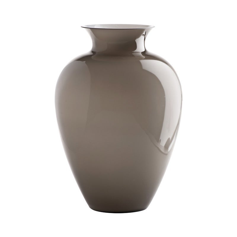 21st Century Labuan Small Glass Vase in Grey by Venini For Sale