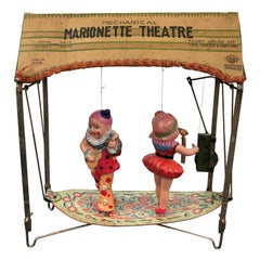 Antique Boxed Marionette Theatre Toy, Early 20th Century