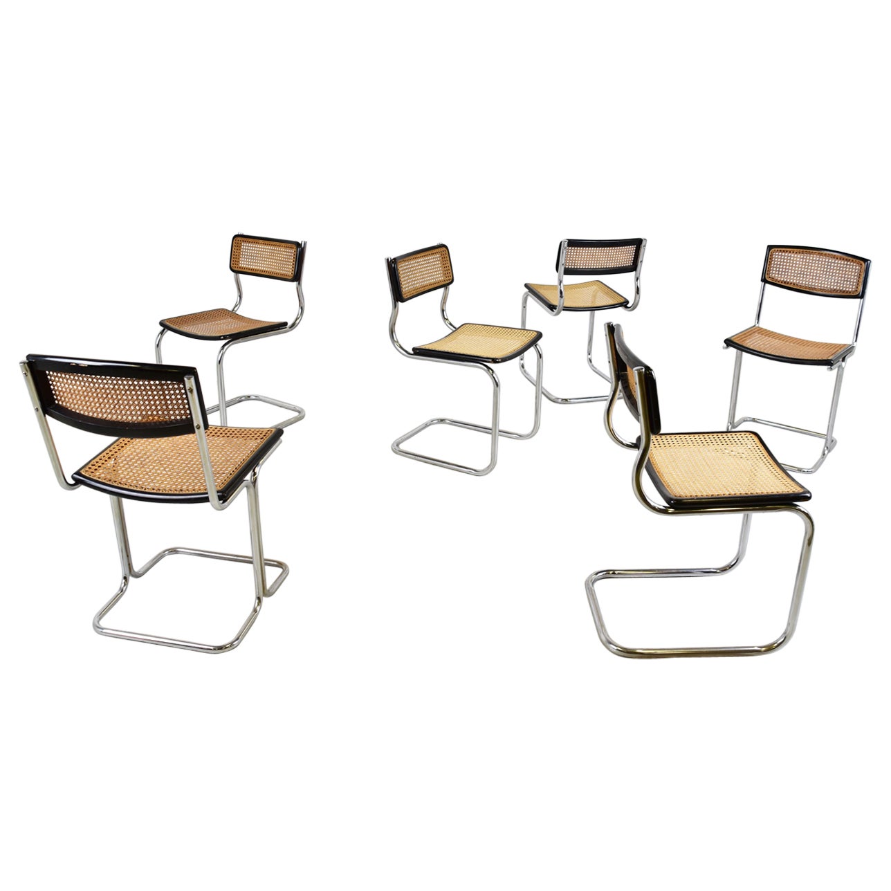 Vintage bauhaus style dining chairs, 1960s at 1stDibs