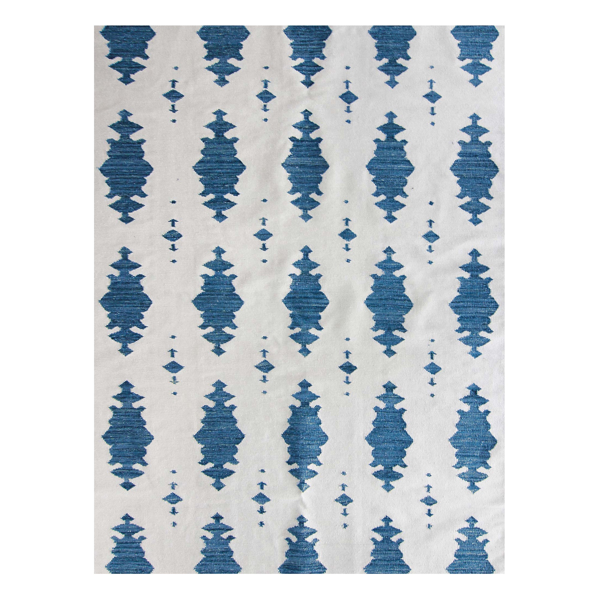 Eskayel, Areca Palms, Indigo Flat-Weave Rug