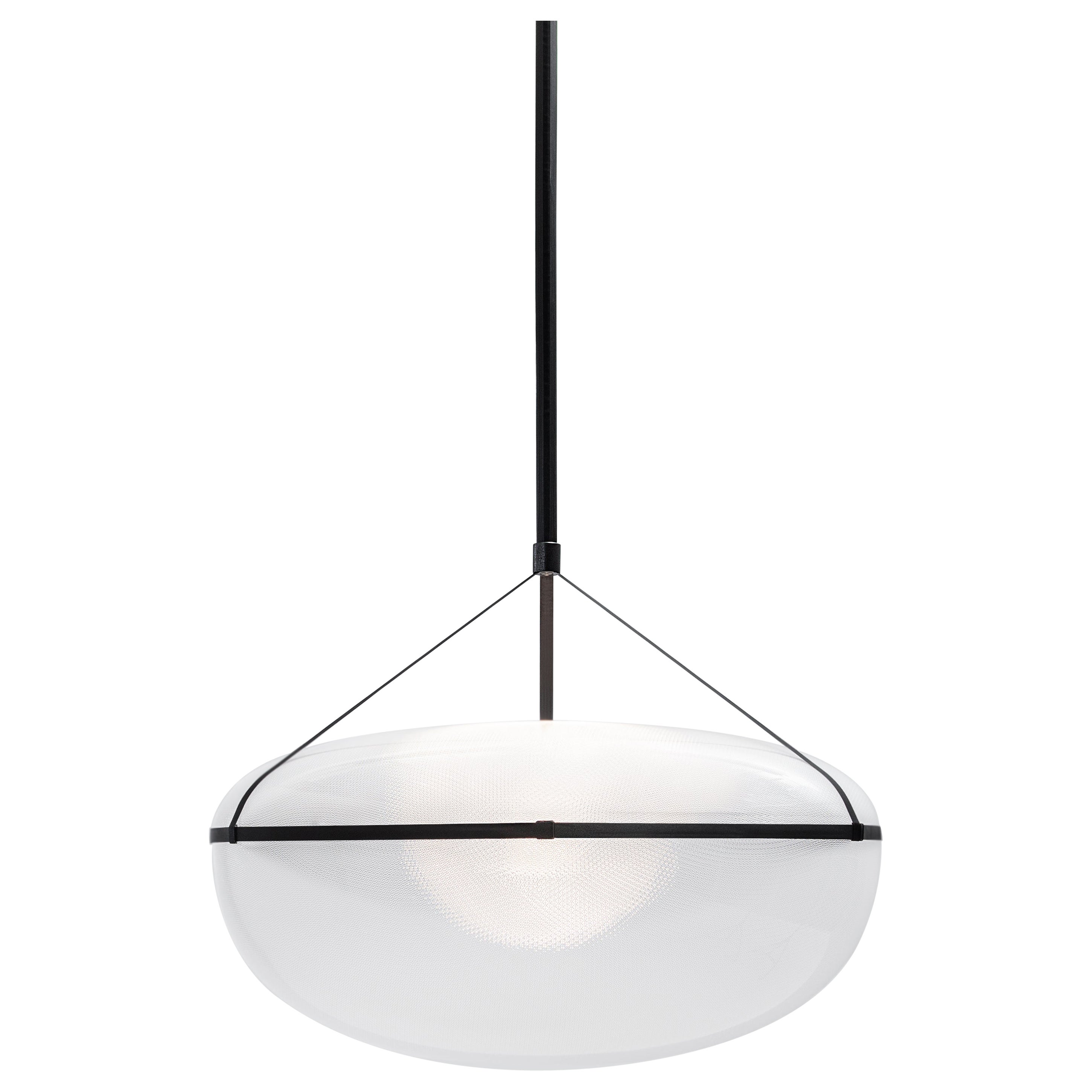 Contemporary Black Pendant Lamp 'Iris', B/A
