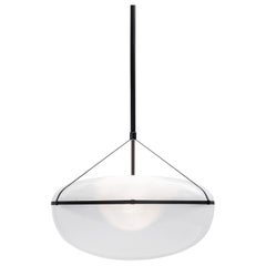 Contemporary Black Pendant Lamp 'Iris', B/A
