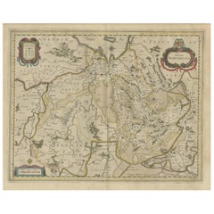 Antique Map of the Province of Overijssel, the Netherlands