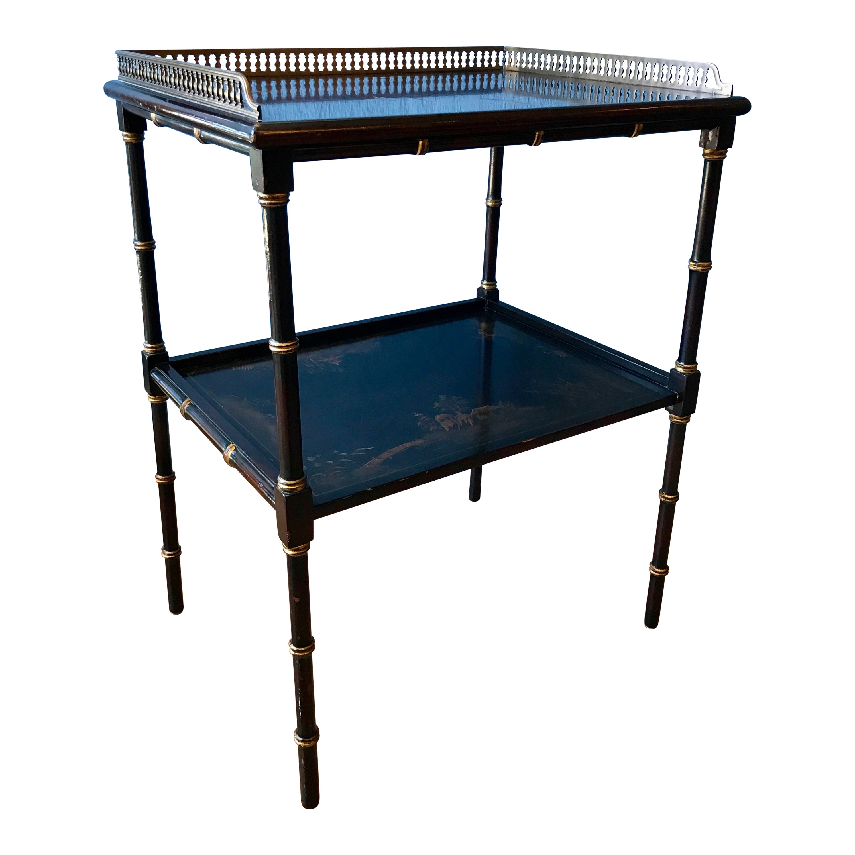 Black Lacquer Queen Anne Japanned/chinoiserie Dressing Table at 1stDibs