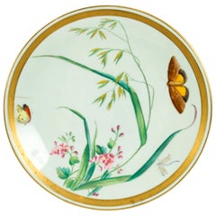 Antique Minton Aesthetic Movement Porcelain Cabinet Plate 19th C