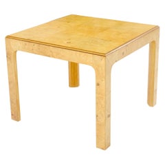 Petite table de salle à manger carrée en bois de ronce Henredon Mint !