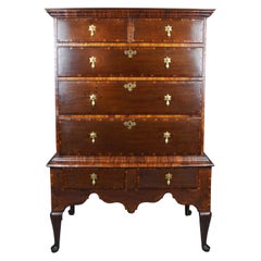 Rare and Exceptional George I Oak and Laburnum Chest on Stand c. 1720