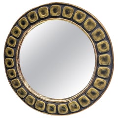 Miroir "Soleil" en céramique émaillée de Mithé Espelt