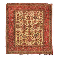 Oushak Rug Vintage Medallion Design