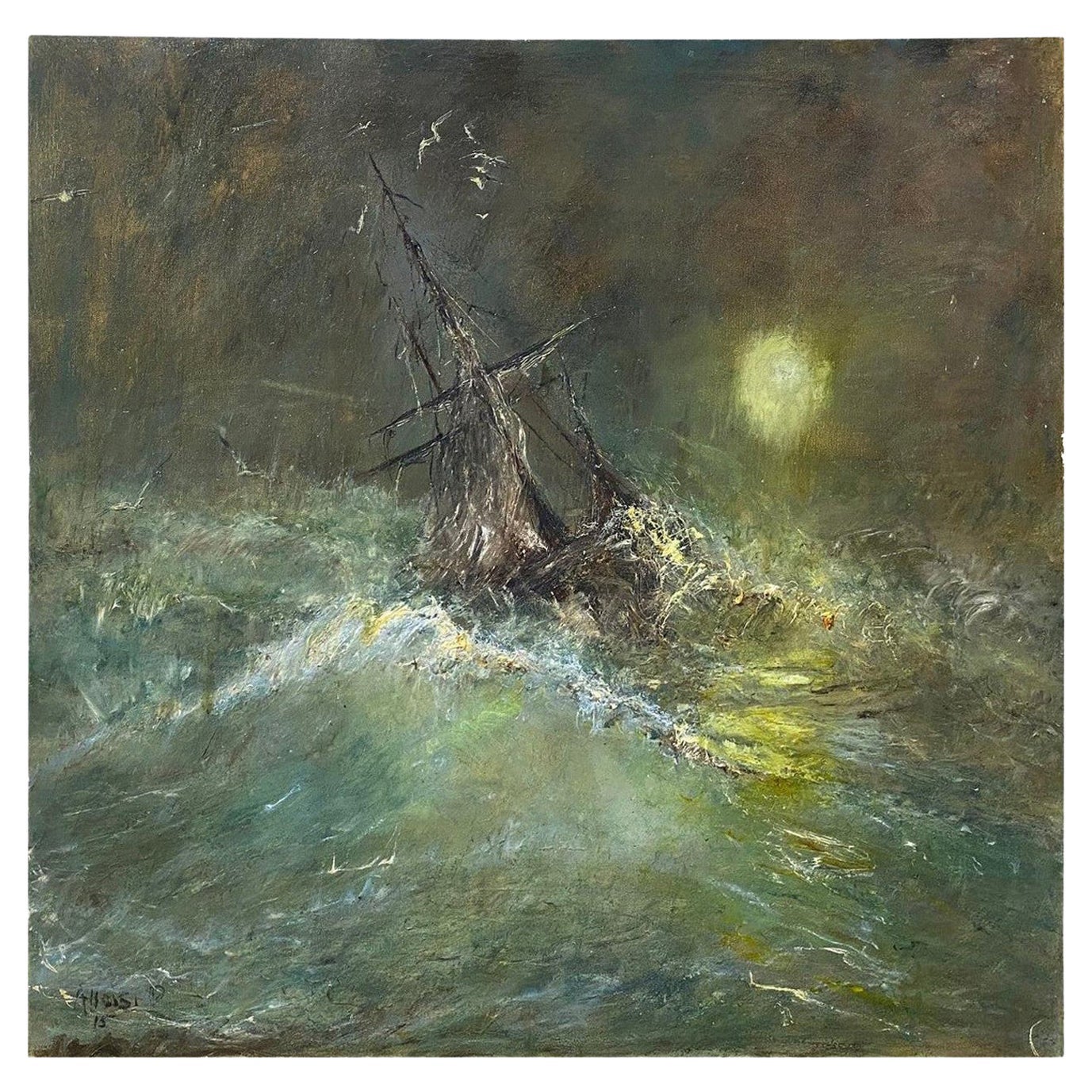 Helen Allois Signed Original Oil Canvas impressionist Painting Disappearances 8