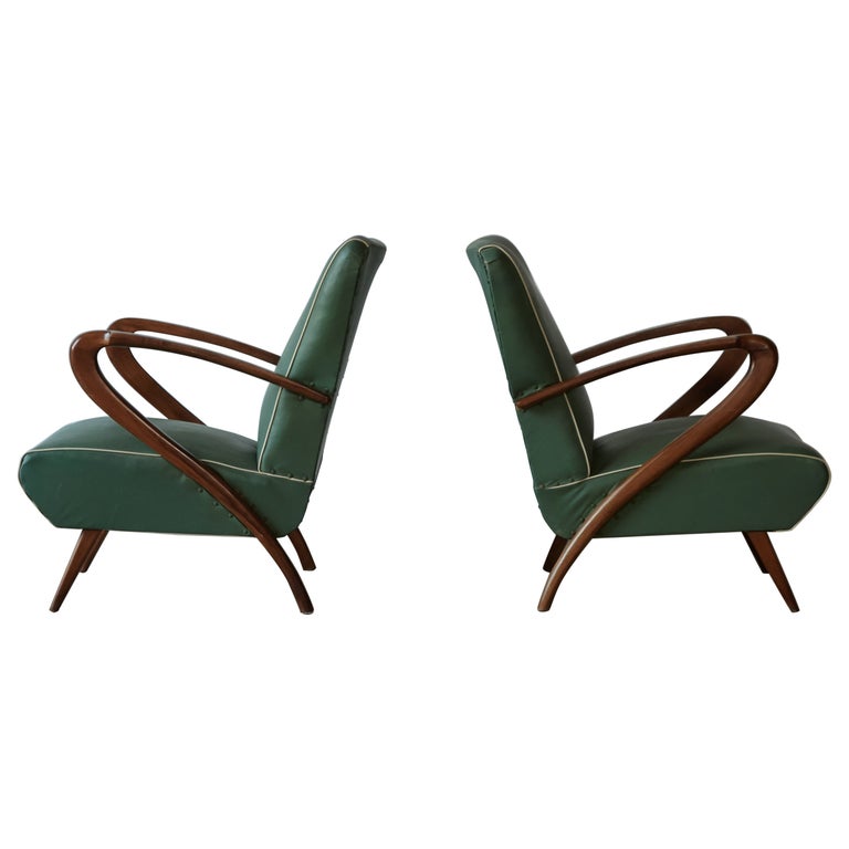 Pair of Armchairs Attributed to Paolo Buffa, Italy, 1950s For Sale