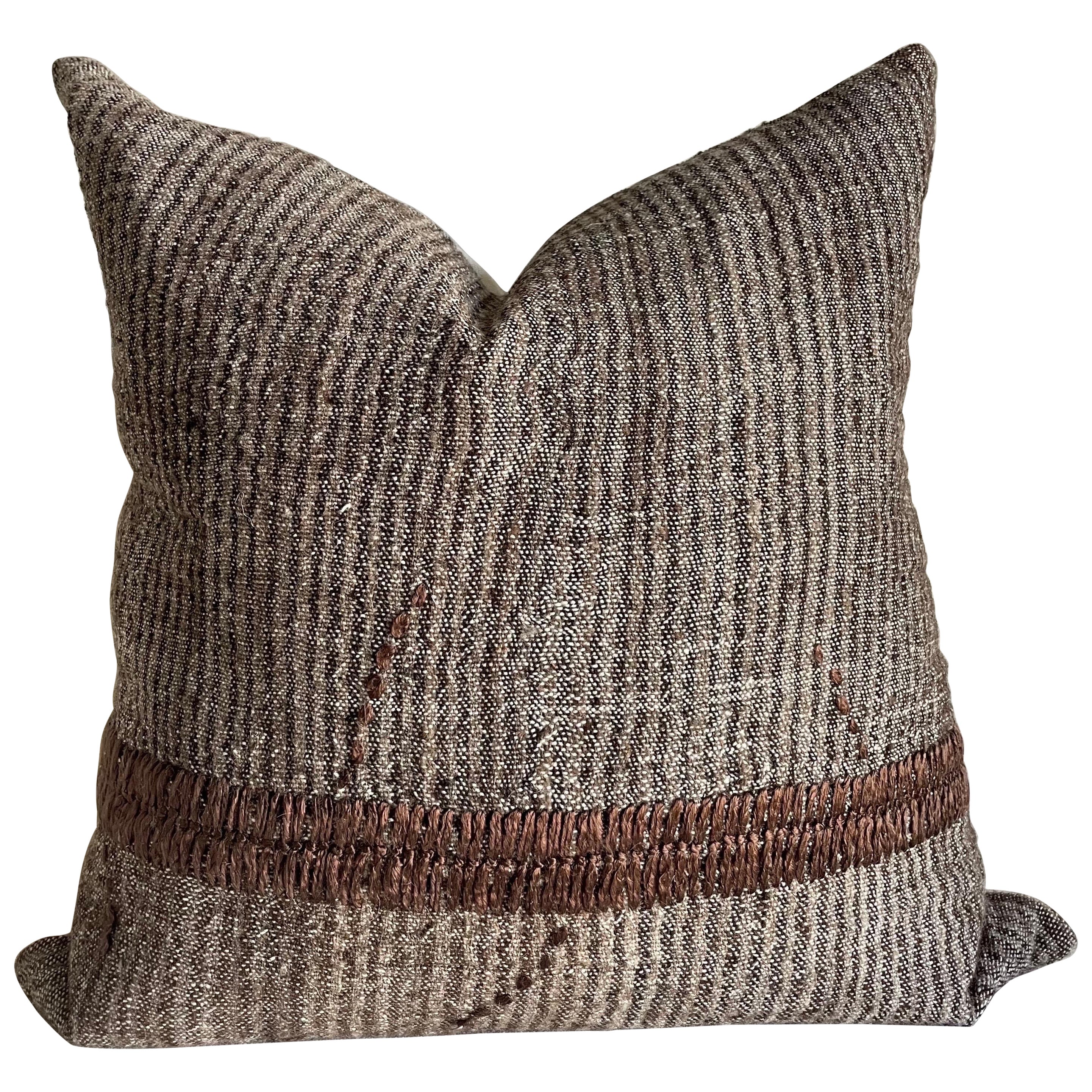 One Kelly Wearstler Lumbar Down Fill Pillow in Whisk Shadow Custom