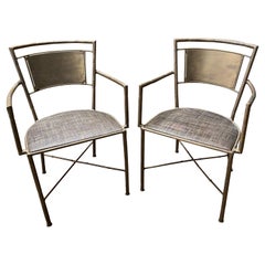 Vintage Pair of Gold Toned Garden Armchairs
