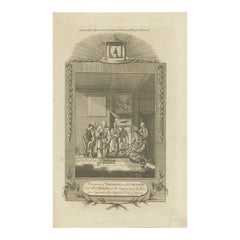 Antique Print of the Ceremony of Treading on the Crucifix, Nagasaki, Japan