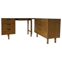 Harvey Probber Three Piece Corner Desk with Drawers
