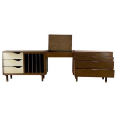 Harvey Probber Three Piece Dresser with Vanity Desk