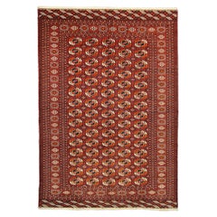 Bokhara-Teppich Turkmen Vintage Geometrisches Design (6' 11"  x 10' 3")