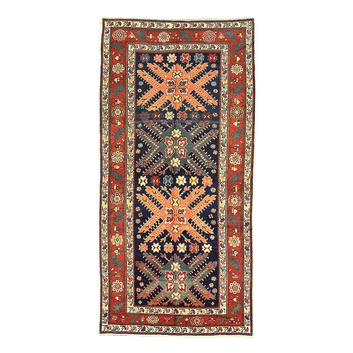 Kazak Carpet Lesghi Star Design For Sale