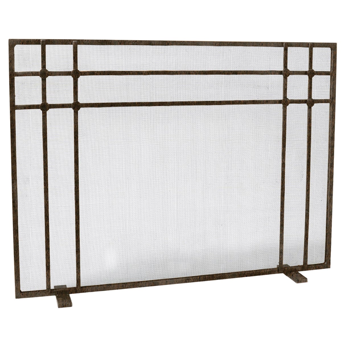 Henry Fireplace Screen in Warm Black For Sale