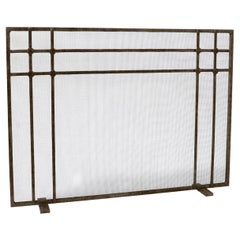 Henry Fireplace Screen in Warm Black