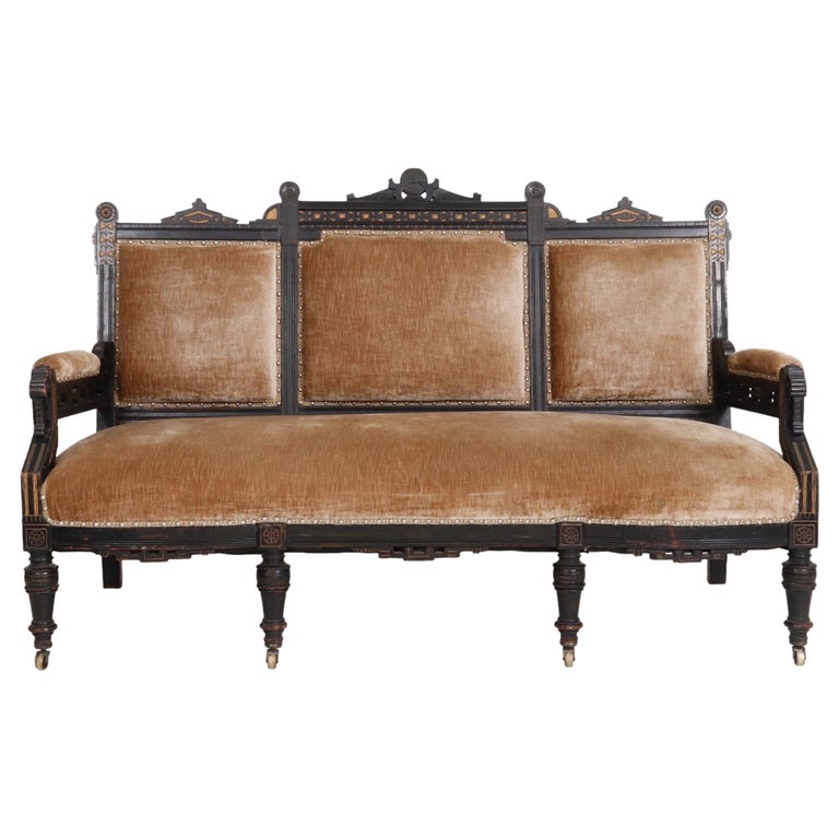 Eastlake Period Three Seat Settee For Sale at 1stDibs