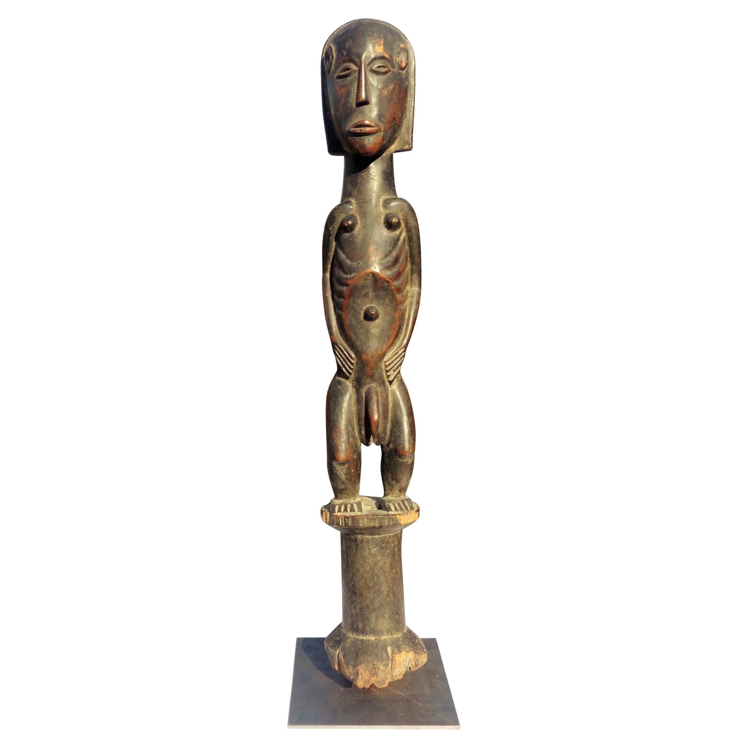  Oceanic Islands Carved Wood Male Figure For Sale