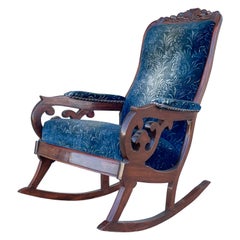 Vintage Walnut Rocking Chair by Biedermeier