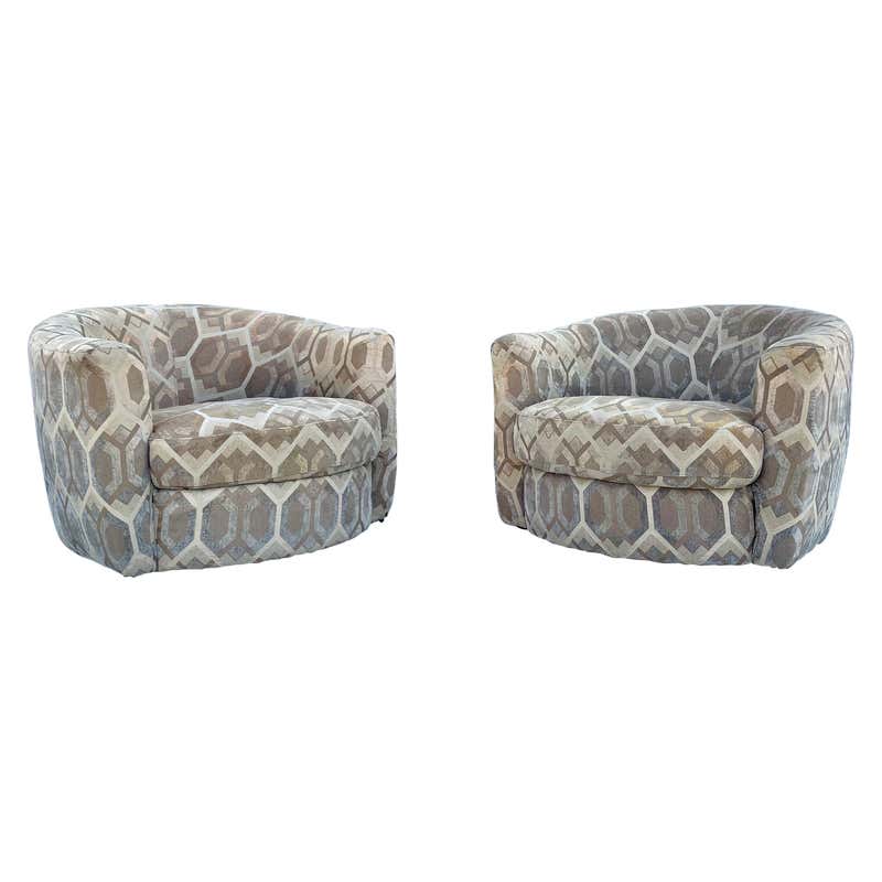 Wonderful Set of Four Mid-Century Kroehler Swivel Chairs at 1stDibs ...